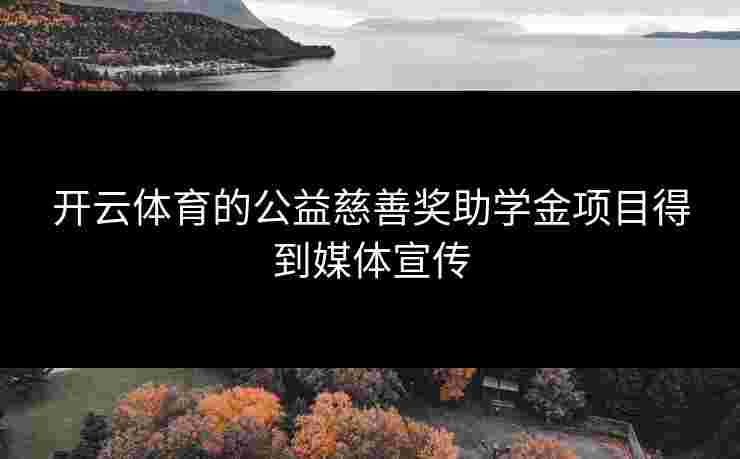 开云体育的公益慈善奖助学金项目得到媒体宣传