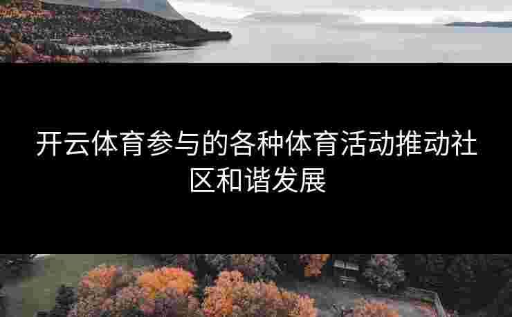 开云体育参与的各种体育活动推动社区和谐发展