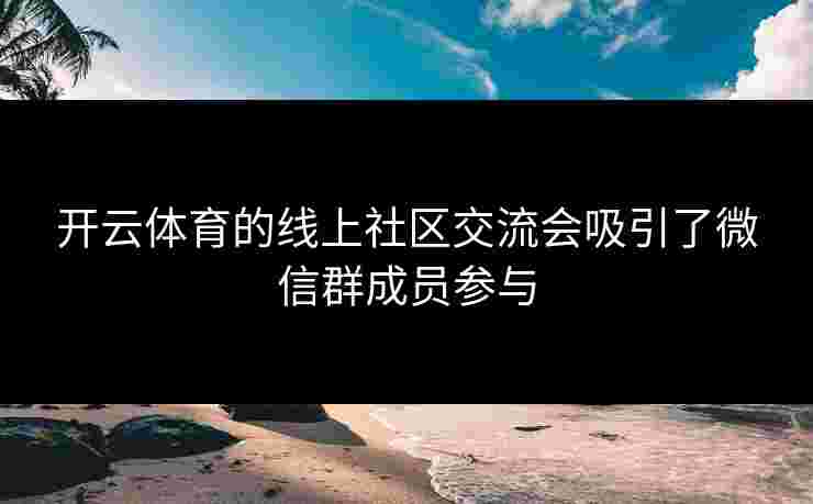 开云体育的线上社区交流会吸引了微信群成员参与